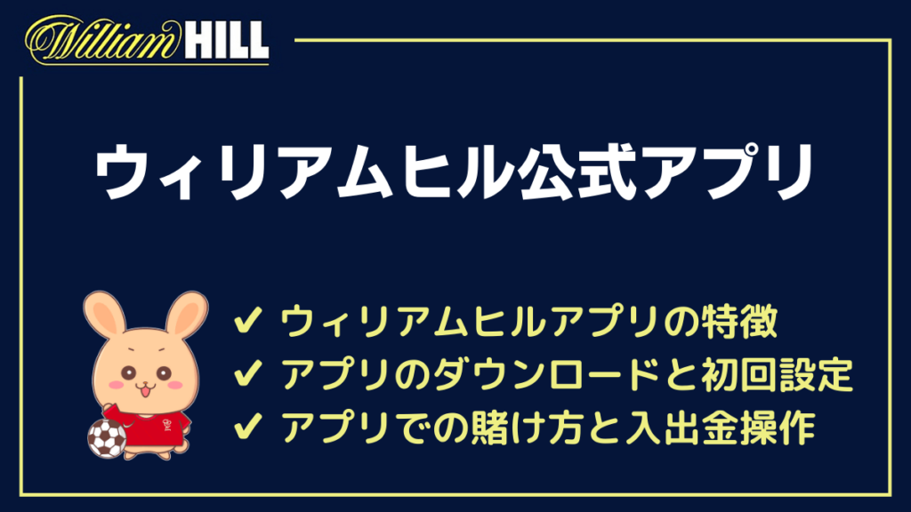 ウィリアムヒルのアプリ